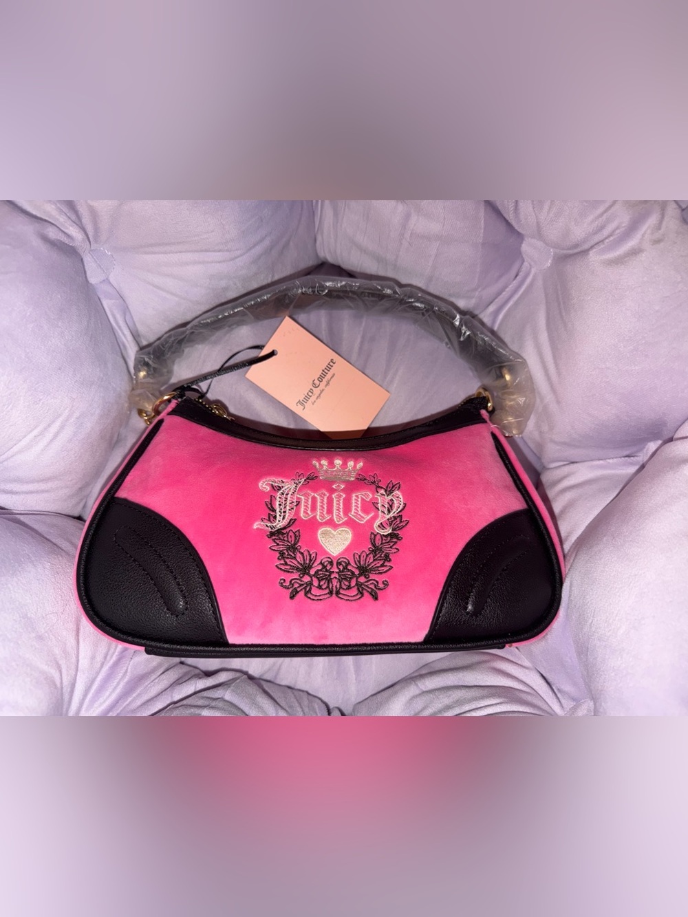 Juicy Couture Hot Pink Heritage Shoulder Bag